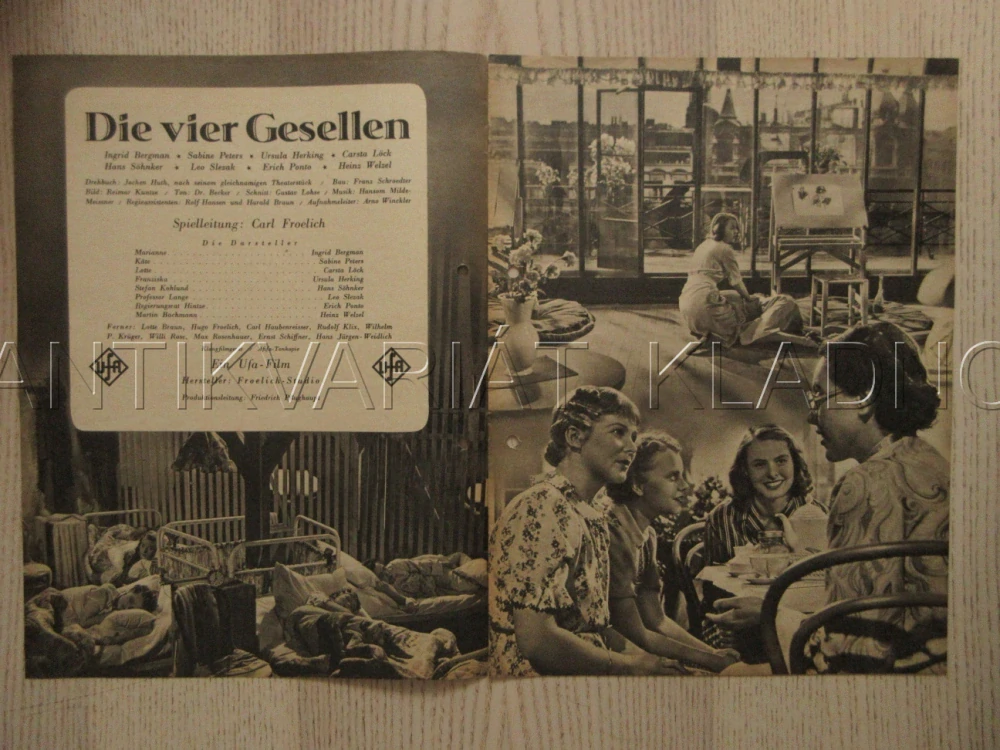 DIE VIER GESELLEN, I. BERGMAN, L. SLEZAK, H. SÖHNKER, FILM NĚM. ŘÍŠE, FILM KURIER VBŠ Č. 2856