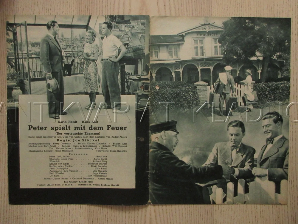 PETER SPIELT MIT DEM FEUER, H. HOLT, K. HARDT, A. MOG, FILM NĚM. ŘÍŠE, FILM KURIER VBŠ Č. 2868