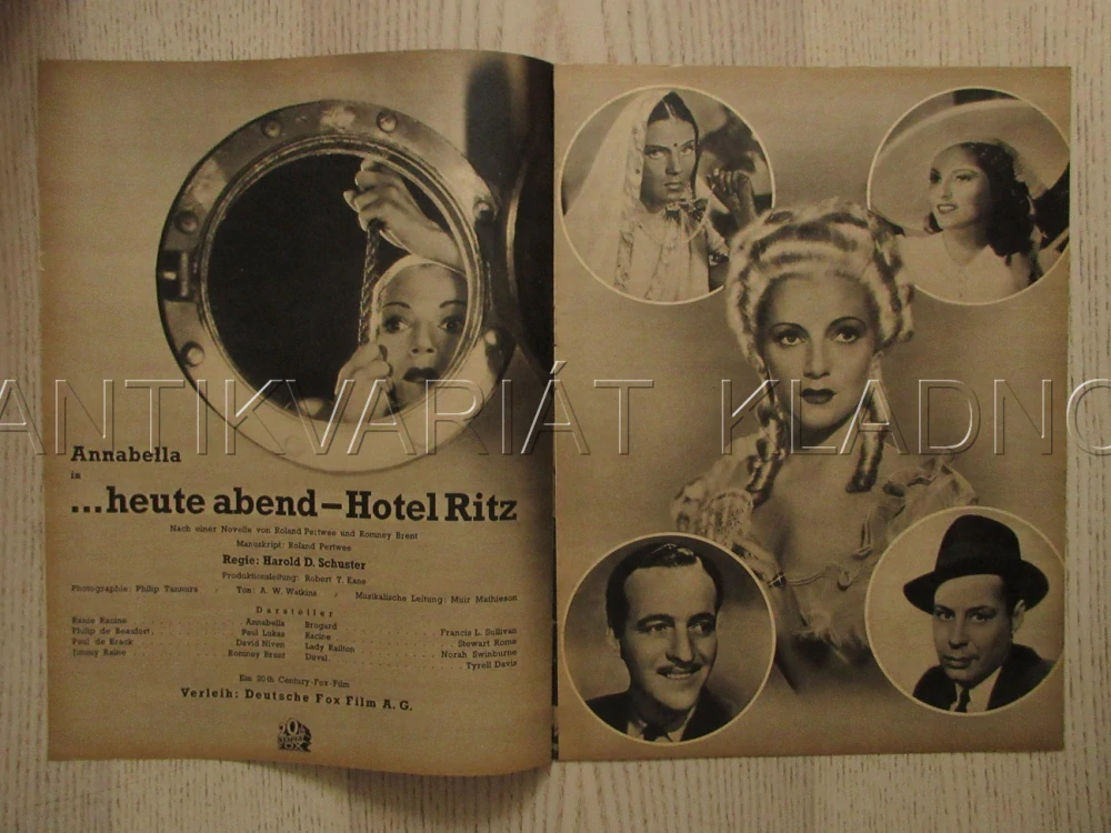 VEČEŘE V RITZU, ANNABELLA, D. NIVEN, P. LUKAS, FILM VB, FILM KURIER VBŠ Č. 2870