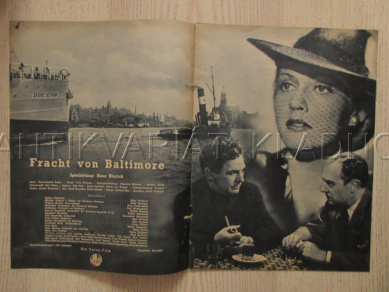 FRACHT VON BALTIMORE, H. WEISSNER, A. HÖRBIGER, E. JÜRGENSEN, FILM NĚM. ŘÍŠE, FILM KURIER VBŠ Č. 2872
