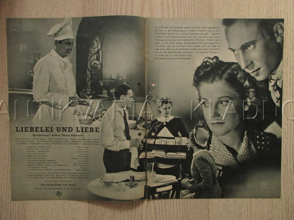MILKOVÁNÍ A LÁSKA, P. HÖRBIGER, K. GÜNTHER, C. RUST, FILM NĚM. ŘÍŠE, FILM KURIER VBŠ Č. 2876