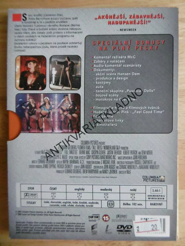 CHARLIE ANDÍLCI, NA PLNÝ PECKY, DVD FILM