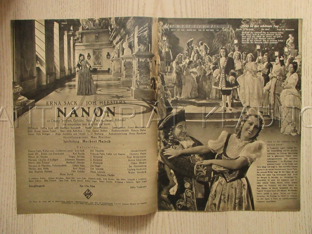 NANON, E. SACK, J. HEESTERS, D. SERVAES, FILM NĚM. ŘÍŠE, FILM KURIER VBŠ Č. 2878