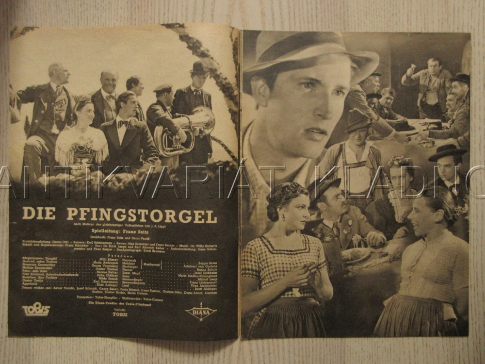 DIE PFINGSTORGEL, W. RÖSNER, M. ANDERGAST, G. VOGELSANG, FILM NĚM. ŘÍŠE, FILM KURIER VBŠ Č. 2889