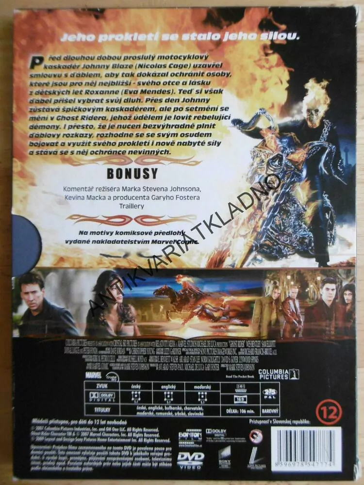 GHOST RIDER, DVD FILM