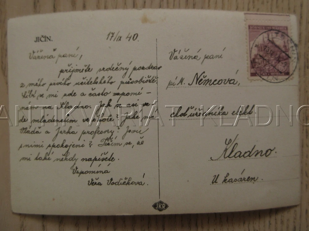 JIČÍN, POHLED NA MĚSTO, OKRES JIČÍN, POHLEDNICE 1078