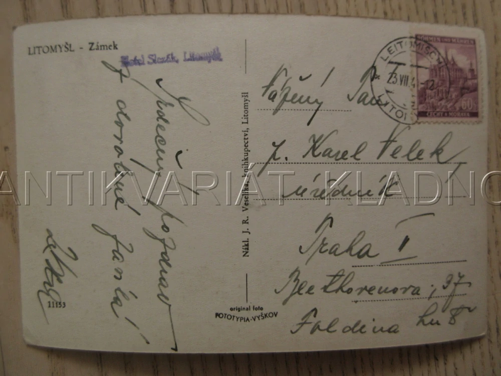 LITOMYŠL, ZÁMEK, OKRES SVITAVY, POHLEDNICE 1079