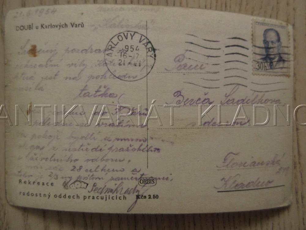 DOUBÍ U KARLOVÝCH VARŮ, OKRES KARLOVY VARY, POHLEDNICE 1085