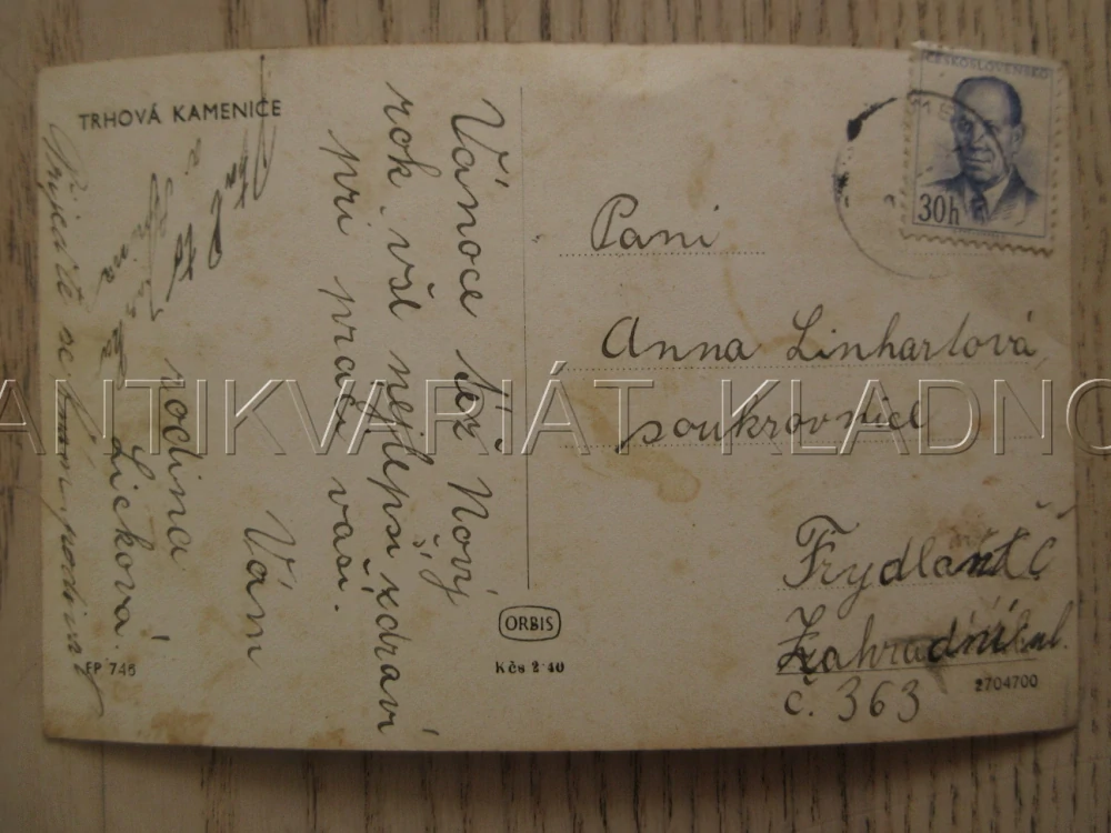 TRHOVÁ KAMENICE, POHLED NA OBEC, OKRES CHRUDIM, POHLEDNICE 1094