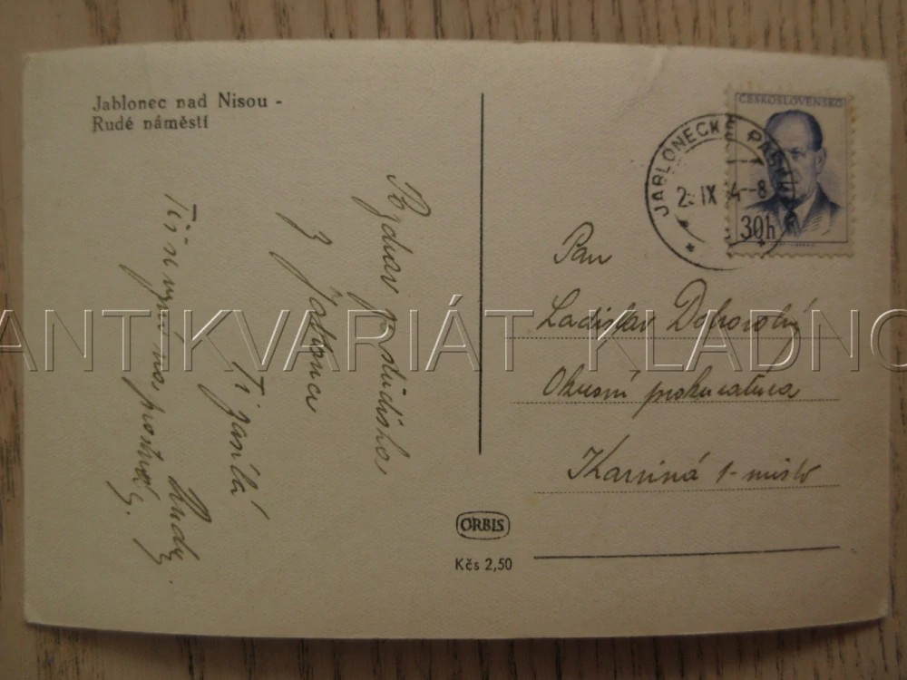 JABLONEC NAD NISOU - RUDÉ NÁMĚSTÍ, OKRES JABLONEC NAD NISOU, POHLEDNICE 1115