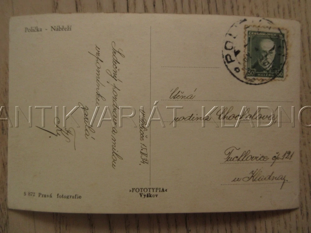 POLIČKA, NÁBŘEŽÍ, OKRES SVITAVY, POHLEDNICE 1130