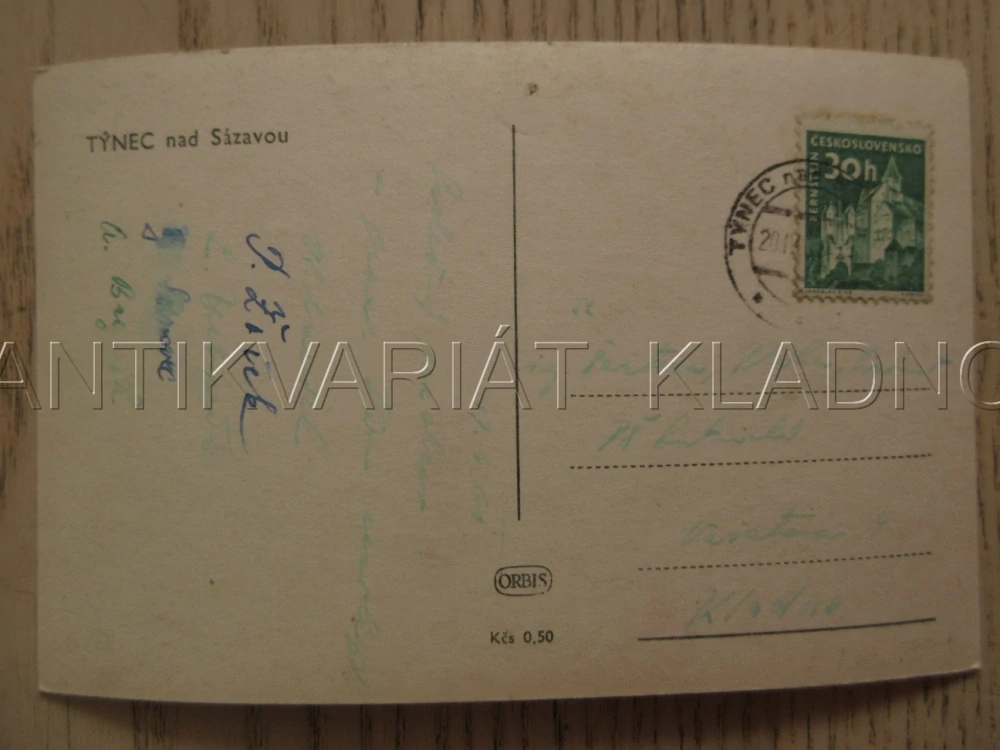 TÝNEC NAD SÁZAVOU, OKRES BENEŠOV, POHLEDNICE 1132