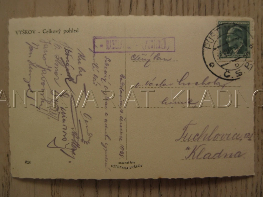 VYŠKOV, CELKOVÝ POHLED, OKRES VYŠKOV, POHLEDNICE 1139