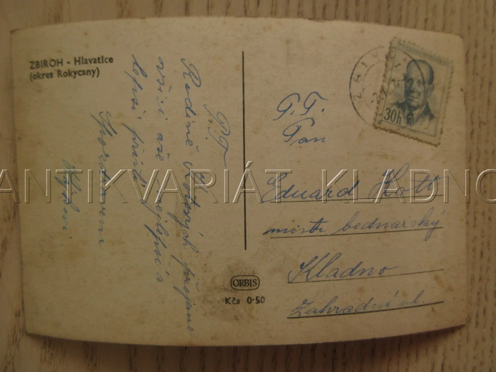 ZBIROH, HLAVATICE, OKRES ROKYCANY, POHLEDNICE 1160