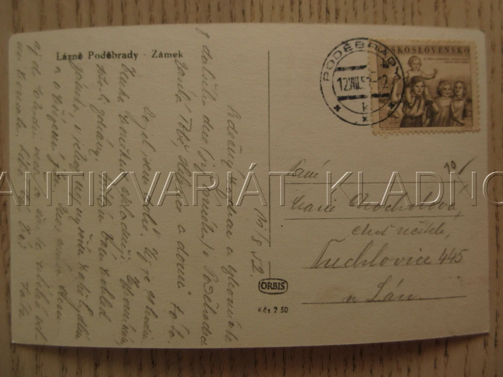 LÁZNĚ PODĚBRADY, ZÁMEK, OKRES NYMBURK, POHLEDNICE 1174
