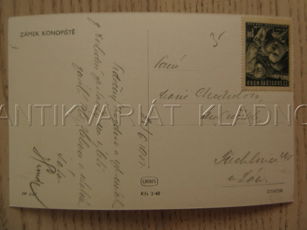 ZÁMEK KONOPIŠTĚ, OKRES BENEŠOV, POHLEDNICE 1176