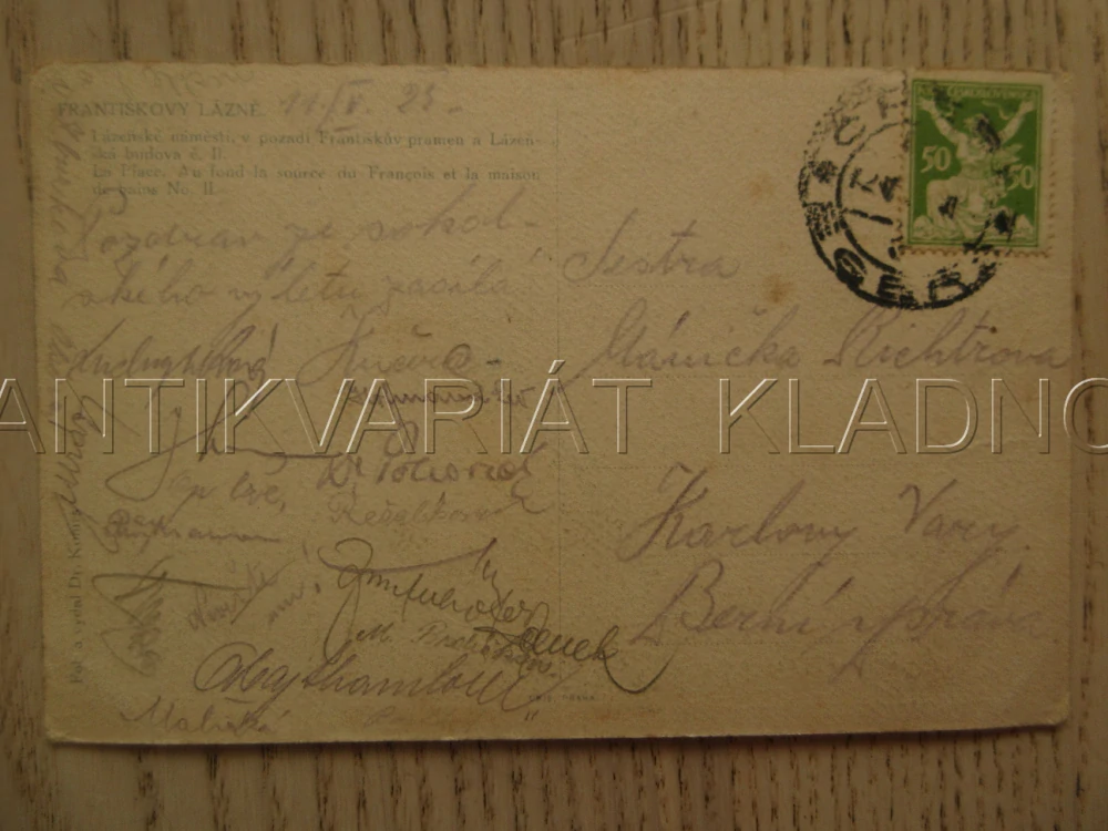 FRANTIŠKOVY LÁZNĚ, LÁZEŇSKÉ NÁMĚSTÍ, OKRES CHEB, POHLEDNICE 1202