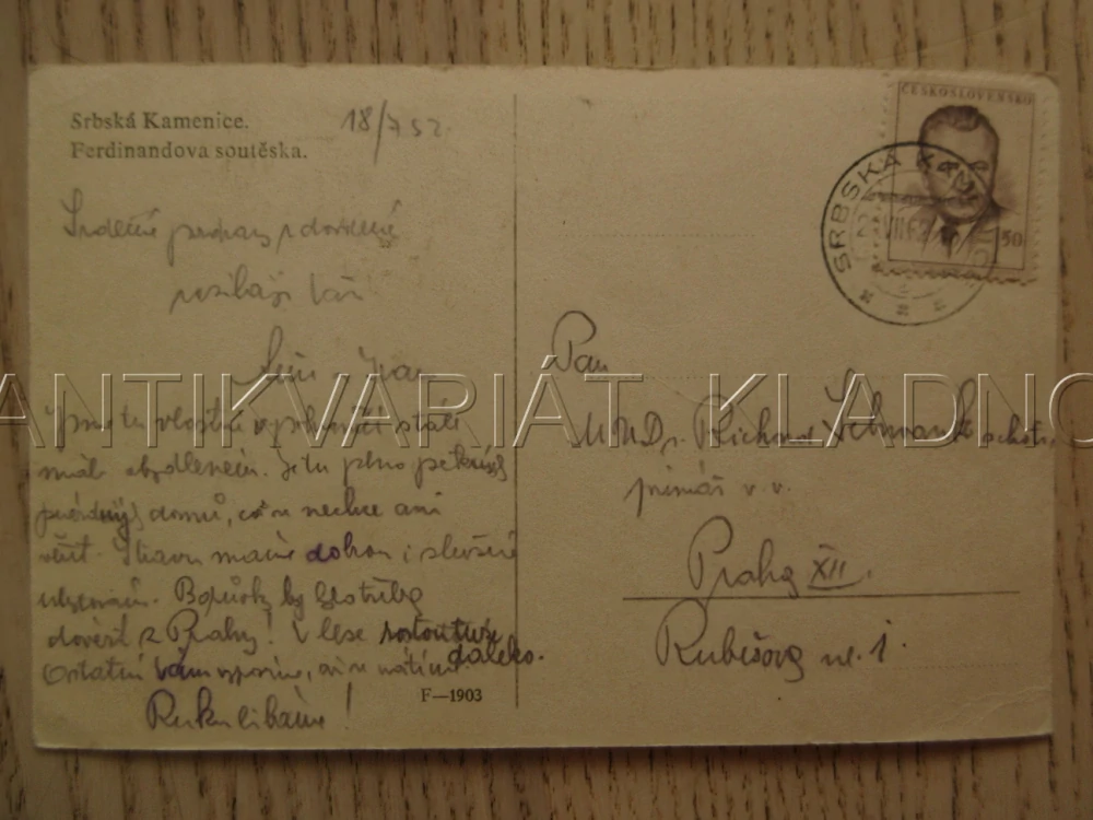 SRBSKÁ KAMENICE, FERDINANDOVA SOUTĚSKA, OKRES DĚČÍN, POHLEDNICE 1228