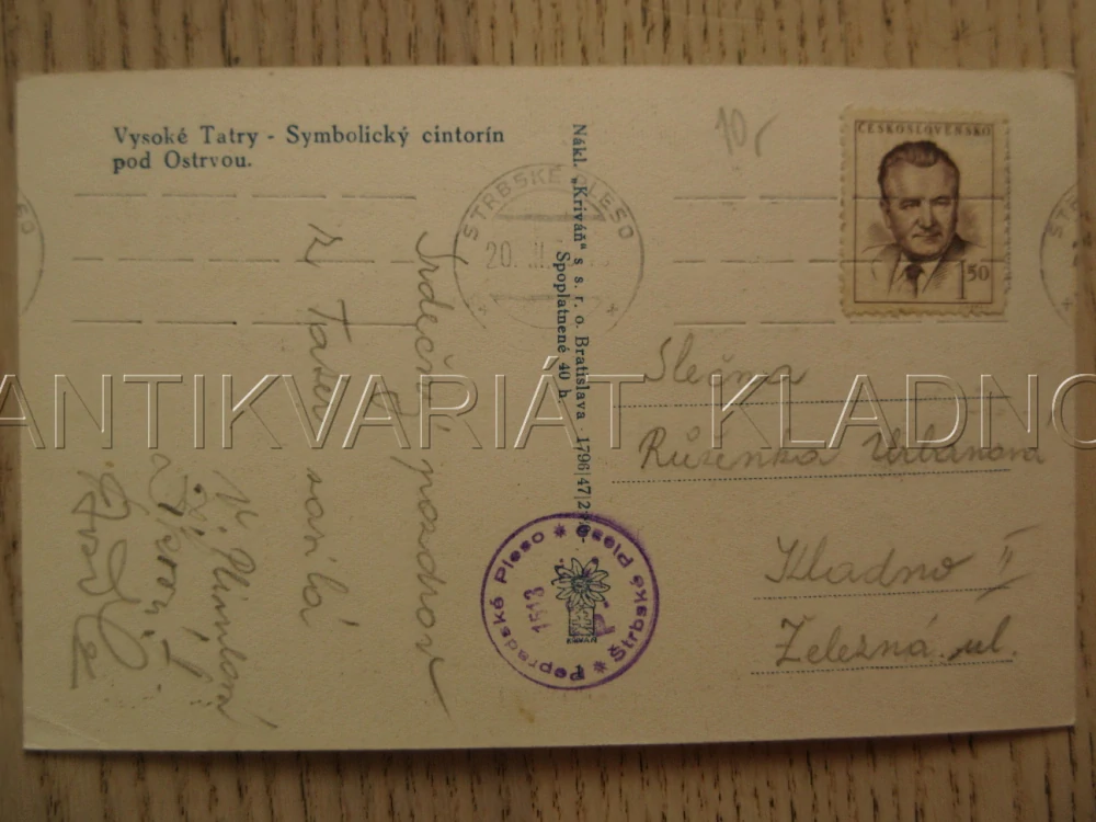 VYSOKÉ TATRY, SMBOLICKÝ CINTORÍN POD OSTRVOU, KAPLE, SLOVENSKO, POHLEDNICE 1231