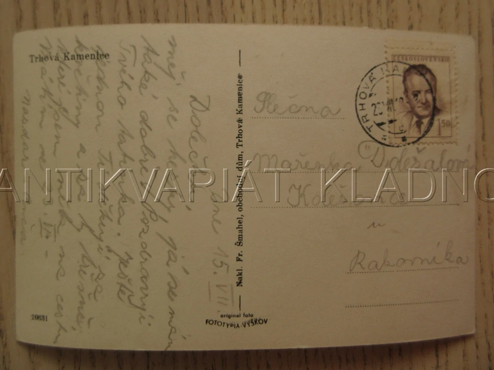 TRHOVÁ KAMENICE, OKRES CHRUDIM, POHLEDNICE 1235