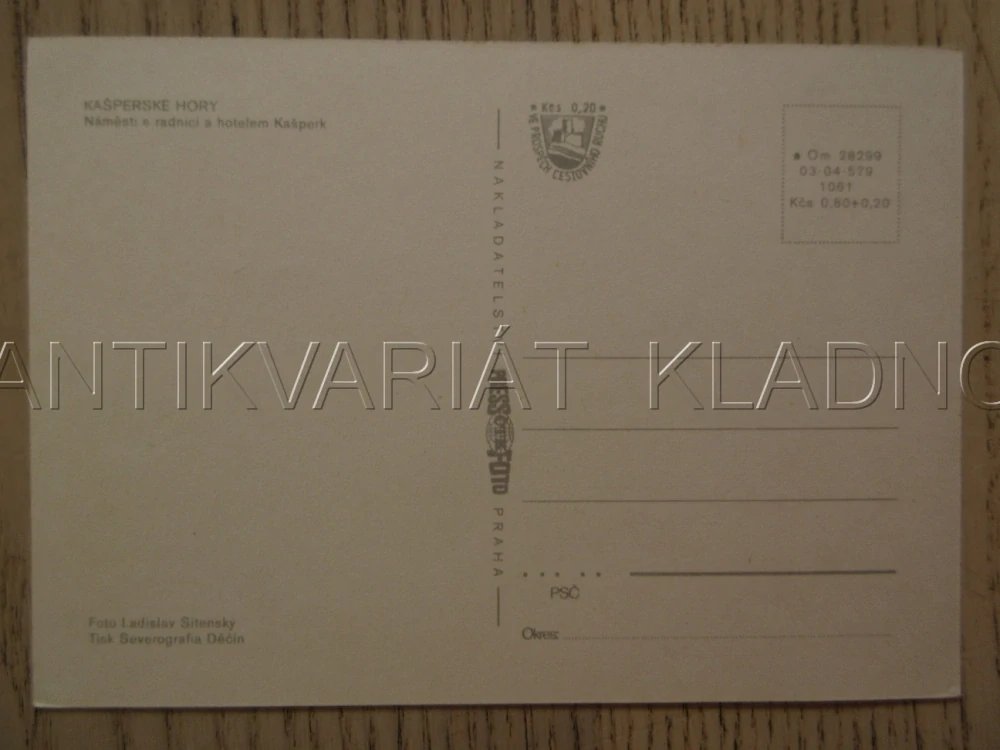 KAŠPERSKÉ HORY, NÁMĚSTÍ S RADNICÍ A HOTELEM KAŠPERK, OKRES KLATOVY, POHLEDNICE 1243