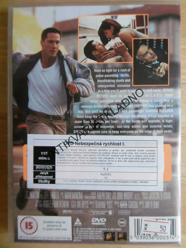 SPEED, RYCHLOST, RYCHLE, DVD FILM