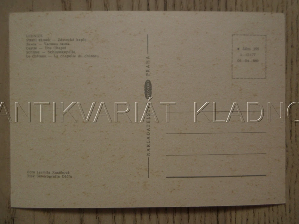 LEDNICE, ZÁMECKÁ KAPLE, OKRES BŘECLAV, POHLEDNICE 1298