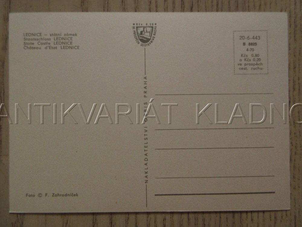 LEDNICE - STÁTNÍ ZÁMEK, OKRES BŘECLAV, POHLEDNICE 1299