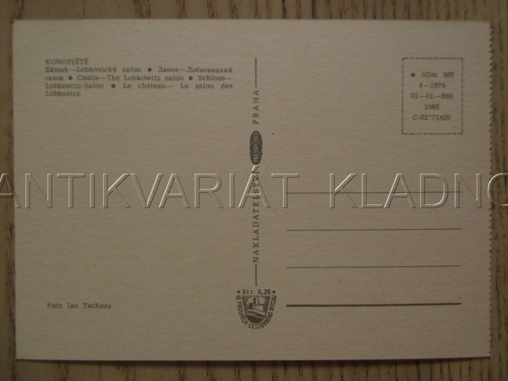 ZÁMEK KONOPIŠTĚ, LOBKOVICKÝ SALON, OKRES BENEŠOV, POHLEDNICE 1306