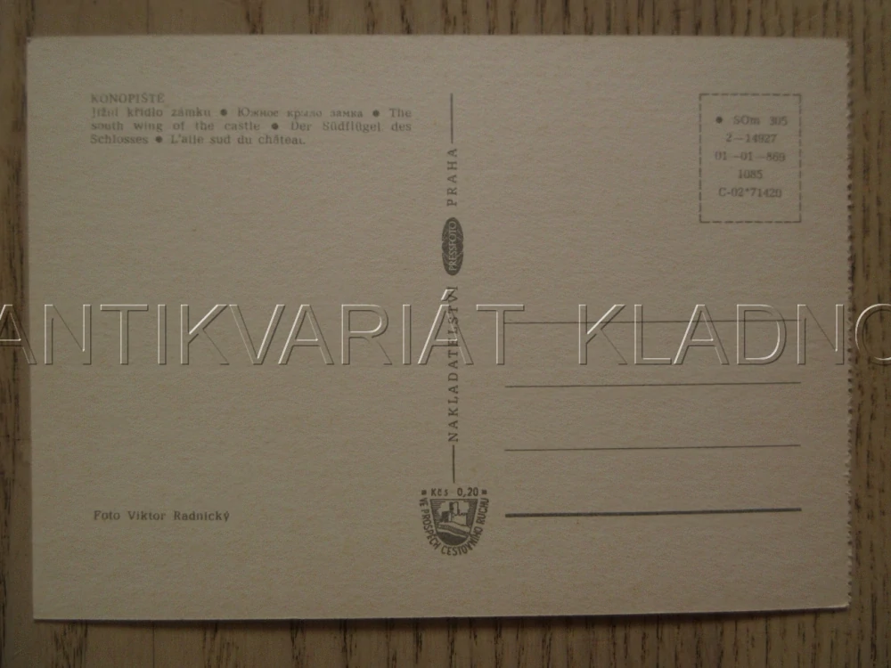 ZÁMEK KONOPIŠTĚ, JIŽNÍ KŘÍDLO ZÁMKU, OKRES BENEŠOV, POHLEDNICE 1309