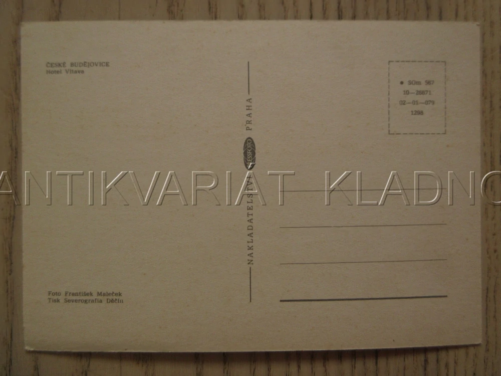 ČESKÉ BUDĚJOVICE, HOTEL VLTAVA, OKRES ČESKÉ BUDĚJOVICE, POHLEDNICE 1320