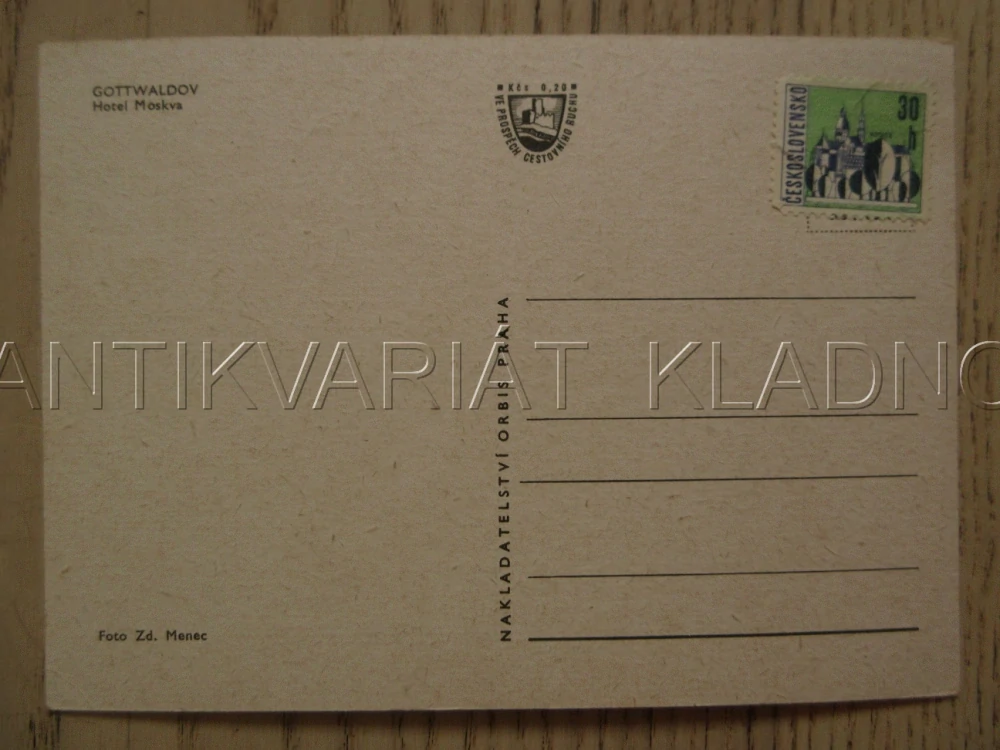 GOTTWALDOV, HOTEL MOSKVA, OKRES ZLÍN, POHLEDNICE 1323