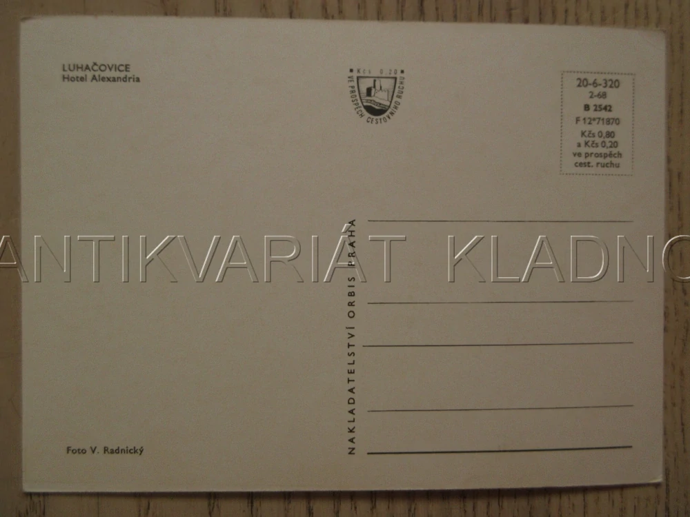 LUHAČOVICE, HOTEL ALEXANDRIA, OKRES ZLÍN, POHLEDNICE 1326