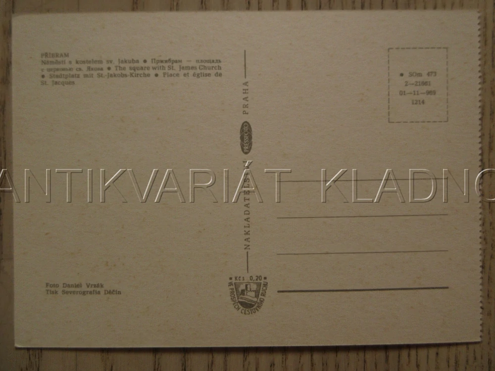 PŘÍBRAM, NÁMĚSTÍ S KOSTELEM SV. JAKUBA, HISTORICKÉ AUTOMOBILY ŠKODA, OKRES PŘÍBRAM, POHLEDNICE 1340