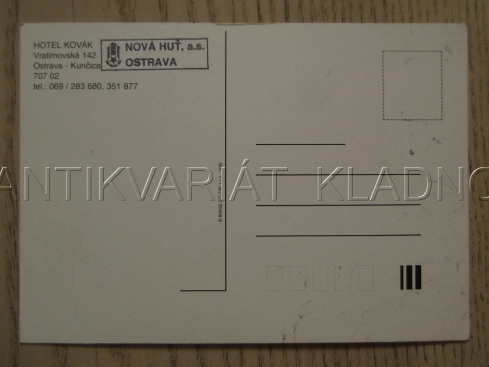 HOTEL KOVÁK, OSTRAVA-KUNČICE, OKRES OSTRAVA-MĚSTO, POHLEDNICE 1342