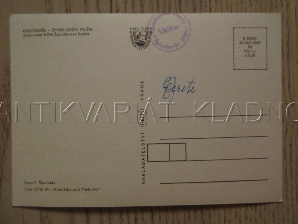 KRKONOŠE, ŠPINDLERŮV MLÝN, ZOTAVOVNA ROH ŠPINDLEROVA BOUDA, VETERÁNY - TRABANT?, OKRES TRUTNOV, POHLEDNICE 1378