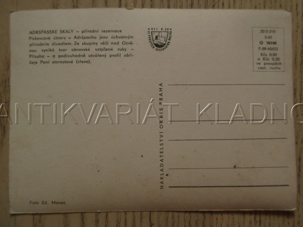 ADRŠPAŠSKÉ SKÁLY, PŘÍRODNÍ REZERVACE, SKALNÍ ÚTVAR STAROSTA A STAROSTOVÁ, OKRES NÁCHOD, POHLEDNICE 1385
