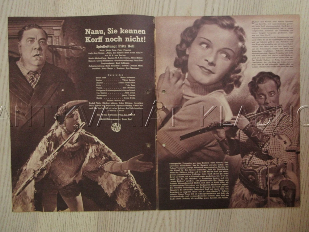 NANU, SIE KENNEN KORFF NOCH NICHT, H. RÜHMANN, V. JANSON, F. RASP, FILM NĚM. ŘÍŠE, FILM KURIER VBŠ Č. 2903