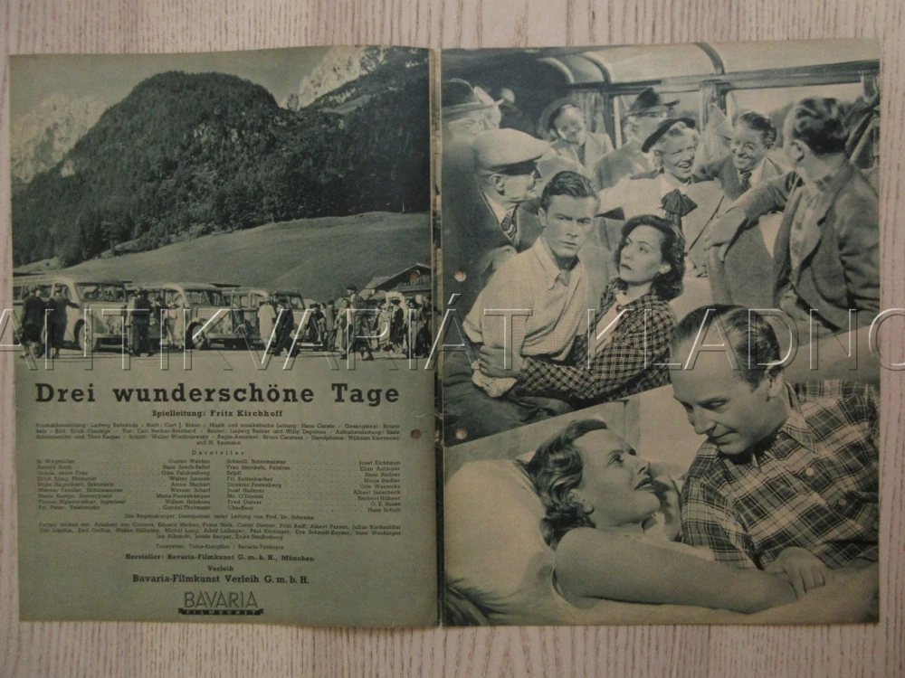 DREI WUNDERSCHÖNE TAGE, J. EICHHEIM, G. WALDAU, W. JANSSEN, FILM NĚM. ŘÍŠE, FILM KURIER VBŠ Č. 2917