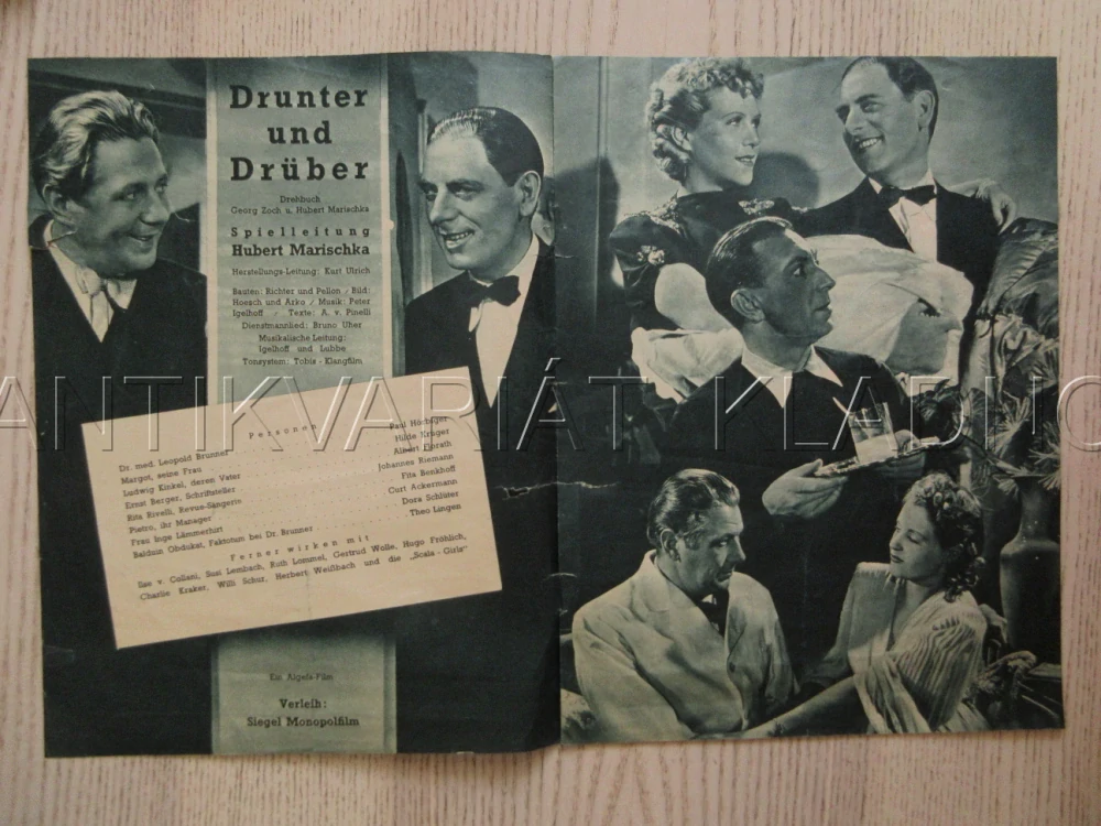 DRUNTER UND DRÜBER, P. HÖRBIGER, H. KRÜGER, T. LINGEN, FILM NĚM. ŘÍŠE, FILM KURIER VBŠ Č. 2923
