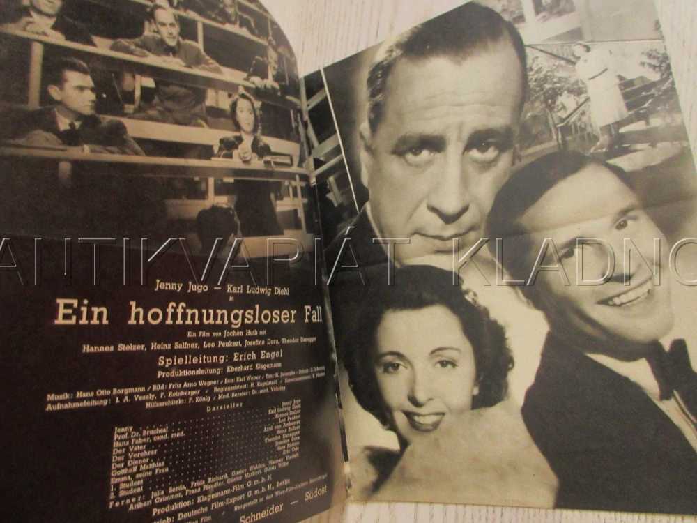 BEZNADĚJNÝ PŘÍPAD, J. JUGO, K. L. DIEHL, H. STELZER, FILM NĚM. ŘÍŠE, FILM KURIER VBŠ Č. 2931