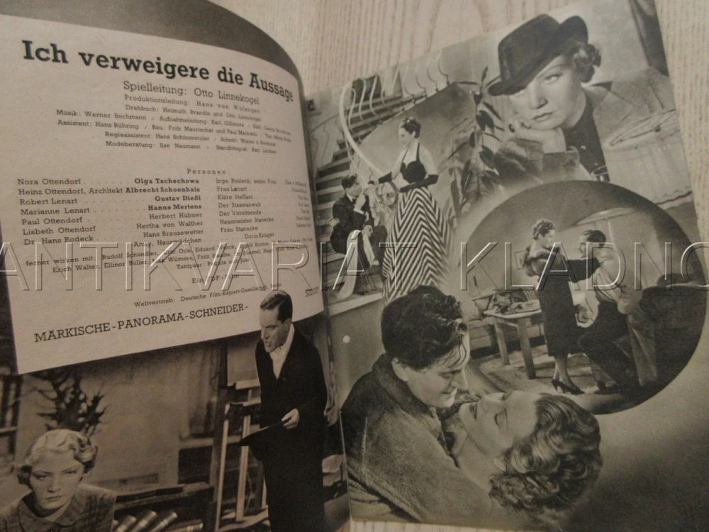 ICH VERWEIGERE DIE AUSSAGE, O. TSCHECHOWA, G. DIESSL, H. HÜBNER, FILM NĚM. ŘÍŠE, FILM KURIER VBŠ Č. 2934