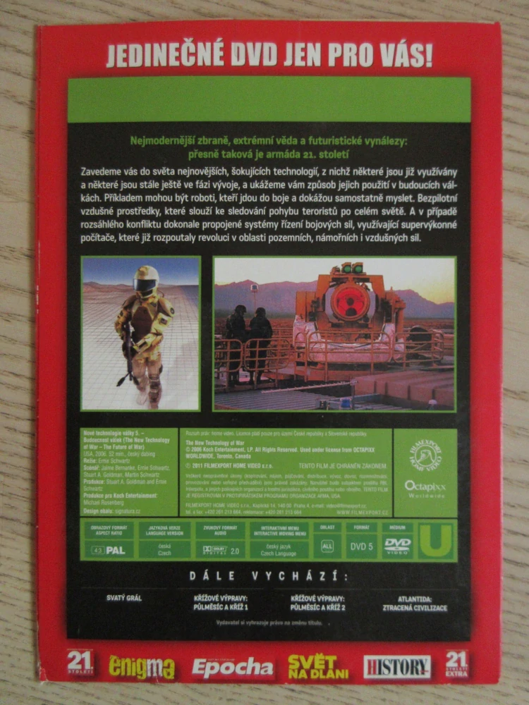 NOVÉ TECHNOLOGIE VÁLKY - BUDOUCNOST VÁLEK, 5., DVD FILM DOKUMENT