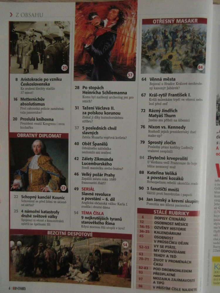 HISTORY REVUE 3/2016, ČASOPIS O HISTORII, 8 NEJKRUTĚJŠÍCH TYRANŮ STAROVĚKÉHO ŘÍMA
