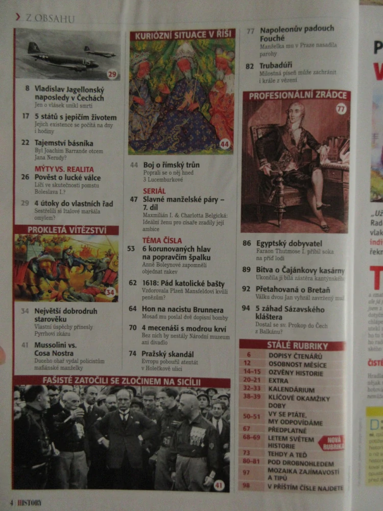 HISTORY REVUE 2/2017, ČASOPIS O HISTORII, 6 KORUNOVANÝCH HLAV NA POPRAVČÍM ŠPALKU
