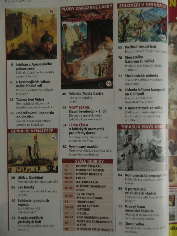 HISTORY REVUE 1/2025, ČASOPIS O HISTORII, 6 FASCINUJÍCÍCH ZÁHAD O VELKÉ ČINSKÉ ZDI
