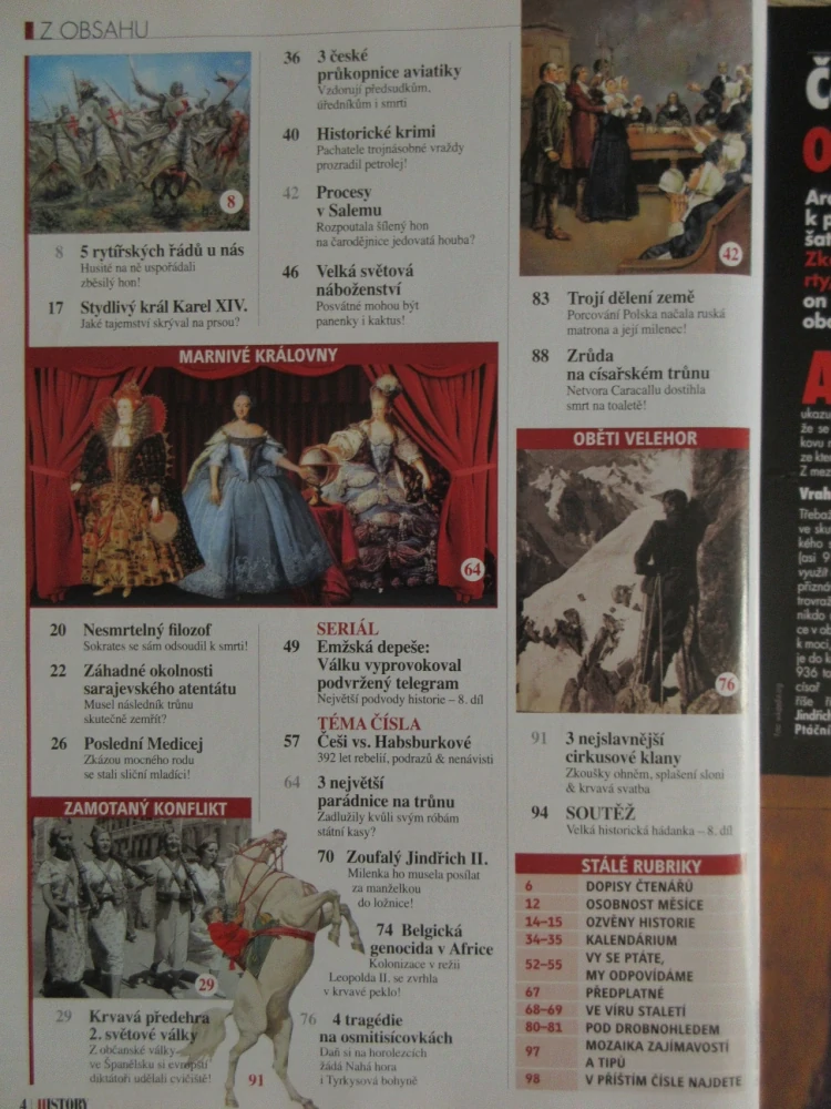 HISTORY REVUE 8/2010, ČASOPIS O HISTORII, ZÁHADNÉ OKOLNOSTI ATENTÁTU: MUSEL FRANTIŠEK FERDINAND D'ESTE V SARAJEVU ZEMŘÍT?