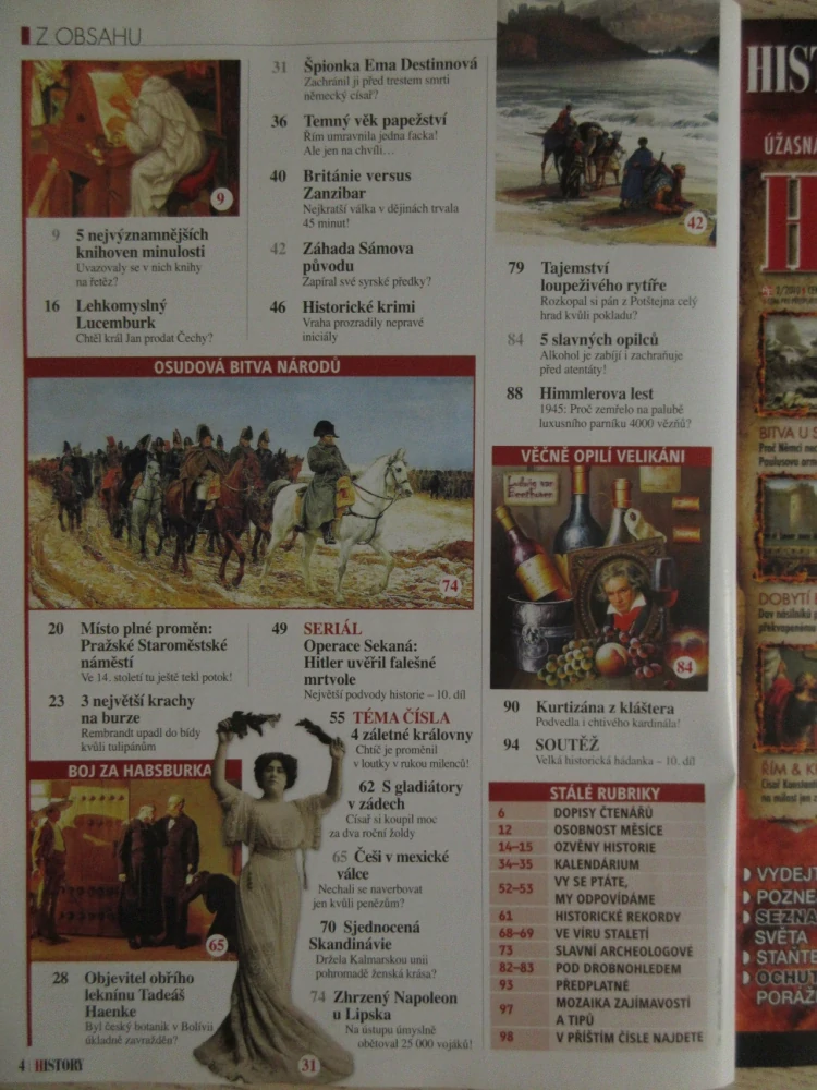 HISTORY REVUE 10/2010, ČASOPIS O HISTORII, 4 NEJVĚTŠÍ NEVĚRNICE S MODROU KRVÍ, CHTÍČ PROMĚNIL KRÁLOVNY V LOUTKY V RUKOU MILENCŮ