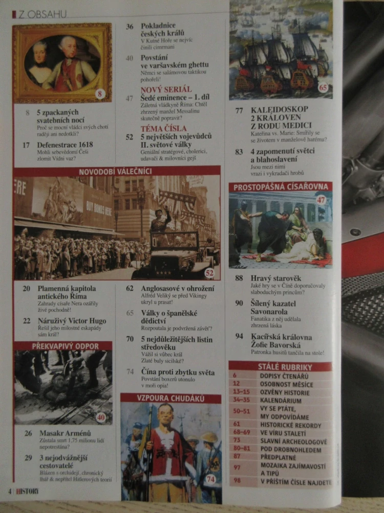 HISTORY REVUE 11/2010, ČASOPIS O HISTORII, NOVÁ FAKTA O DEFENESTRACI V PRAZE 1618: MOHLI SEBEVĚDOMÍ ČEŠI ZLOMIT VÍDNI VAZ?