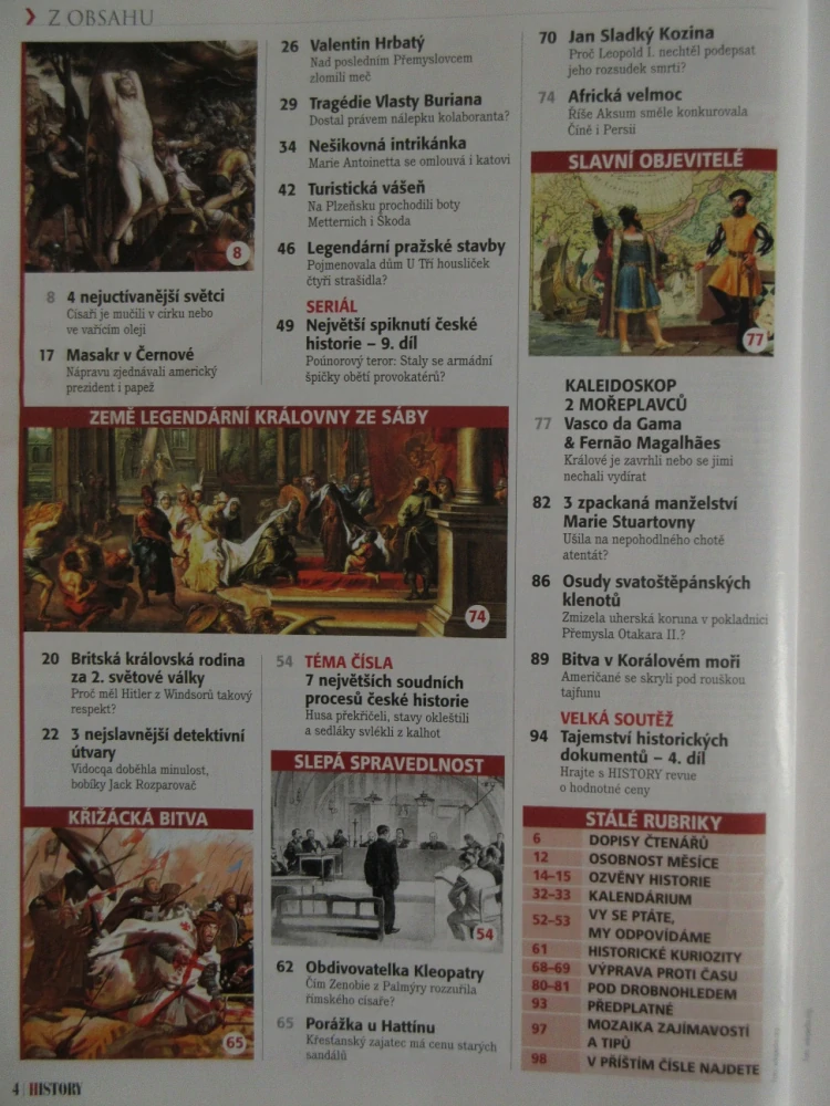 HISTORY REVUE 5/2012, ČASOPIS O HISTORII, MARIE ANTOINETTA TVÁŘÍ V TVÁŘ GILOTINĚ: NEVINNÁ OBĚŤ, NEBO PROTŘELÁ INTRIKÁNKA?